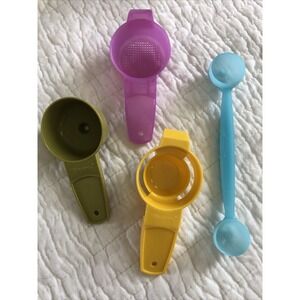 Vintage TUPPERWARE Strainer, Funnel, Egg Separator & Melon Baller Misc Colors #2